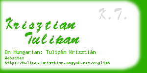 krisztian tulipan business card