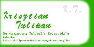 krisztian tulipan business card